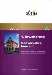 Titelblatt der 1. Erweiterung des Radverkehrskonzeptes Gotha 2030