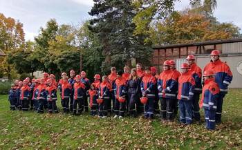 Gruppenbild der Jugendfeuerwehr Gotha, öffnet größere Ansicht