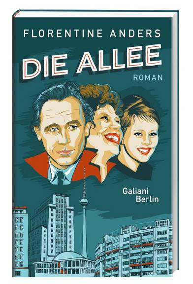 Buch-Cover mit drei Köpfen und Gebäude, öffnet größere Ansicht