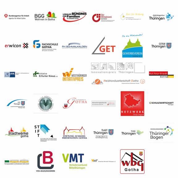 Logos aller Partner der Wirtschaftsförderung Gotha