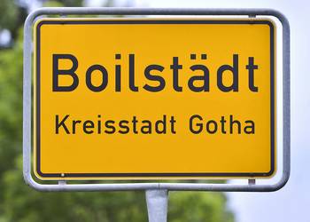 Ortseingangsschild des Gothaer Ortsteils Boilstädt