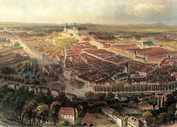 Stadtansicht Gotha, um 1850, öffnet größere Ansicht