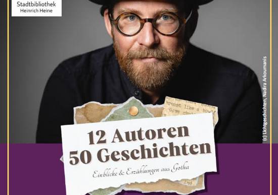 Plakat eines Mannes mit Brille, öffnet größere Ansicht